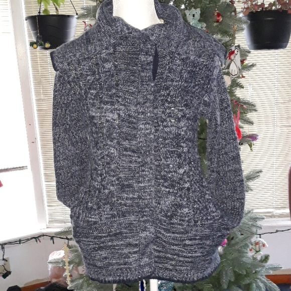 Simply Vera Vera Wang Sweaters - Simply Vera Vera Wang blue snap button sweater